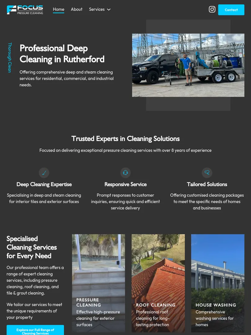 Focus Pressure Cleaning services in Rutherford.