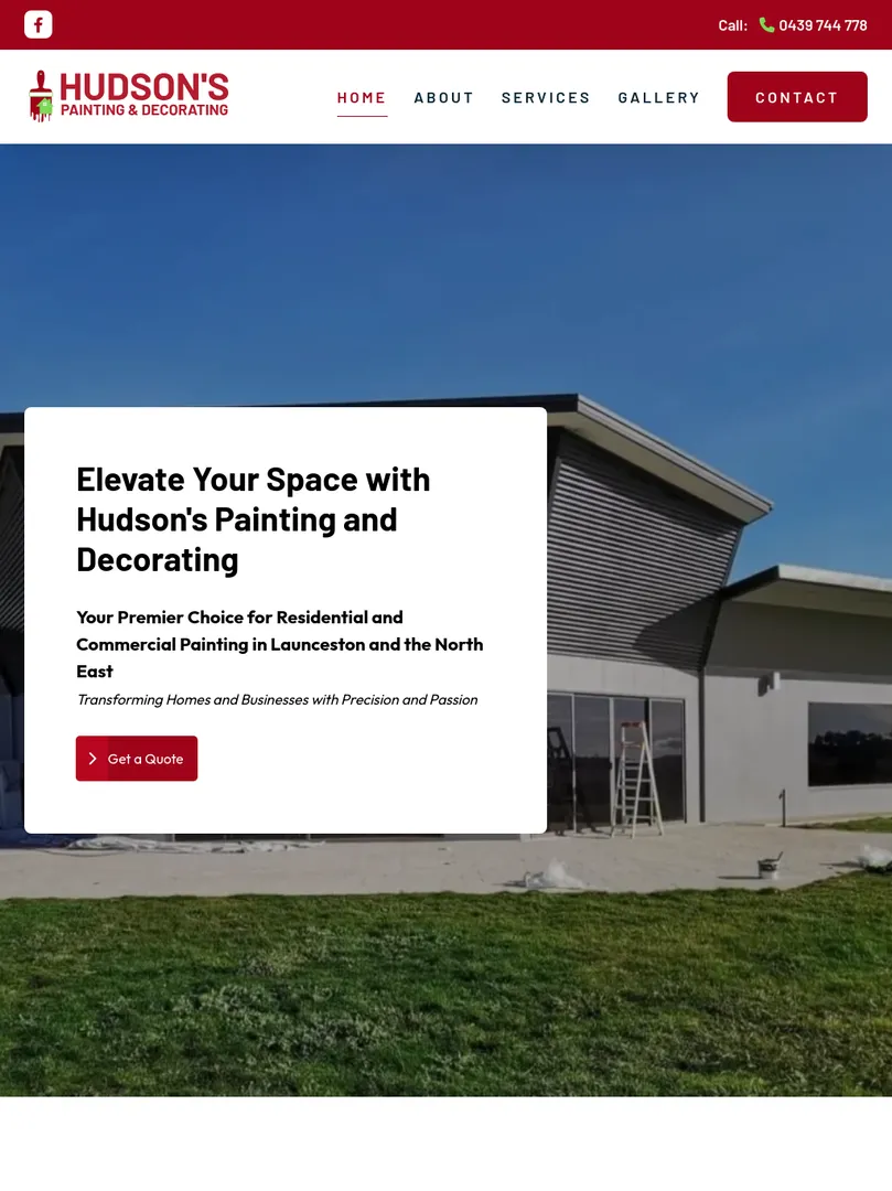 Hudson's Painting and Decorating service banner