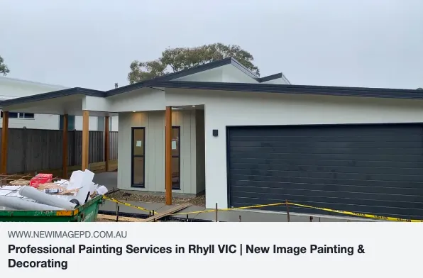 Modern house exterior with fresh paint job