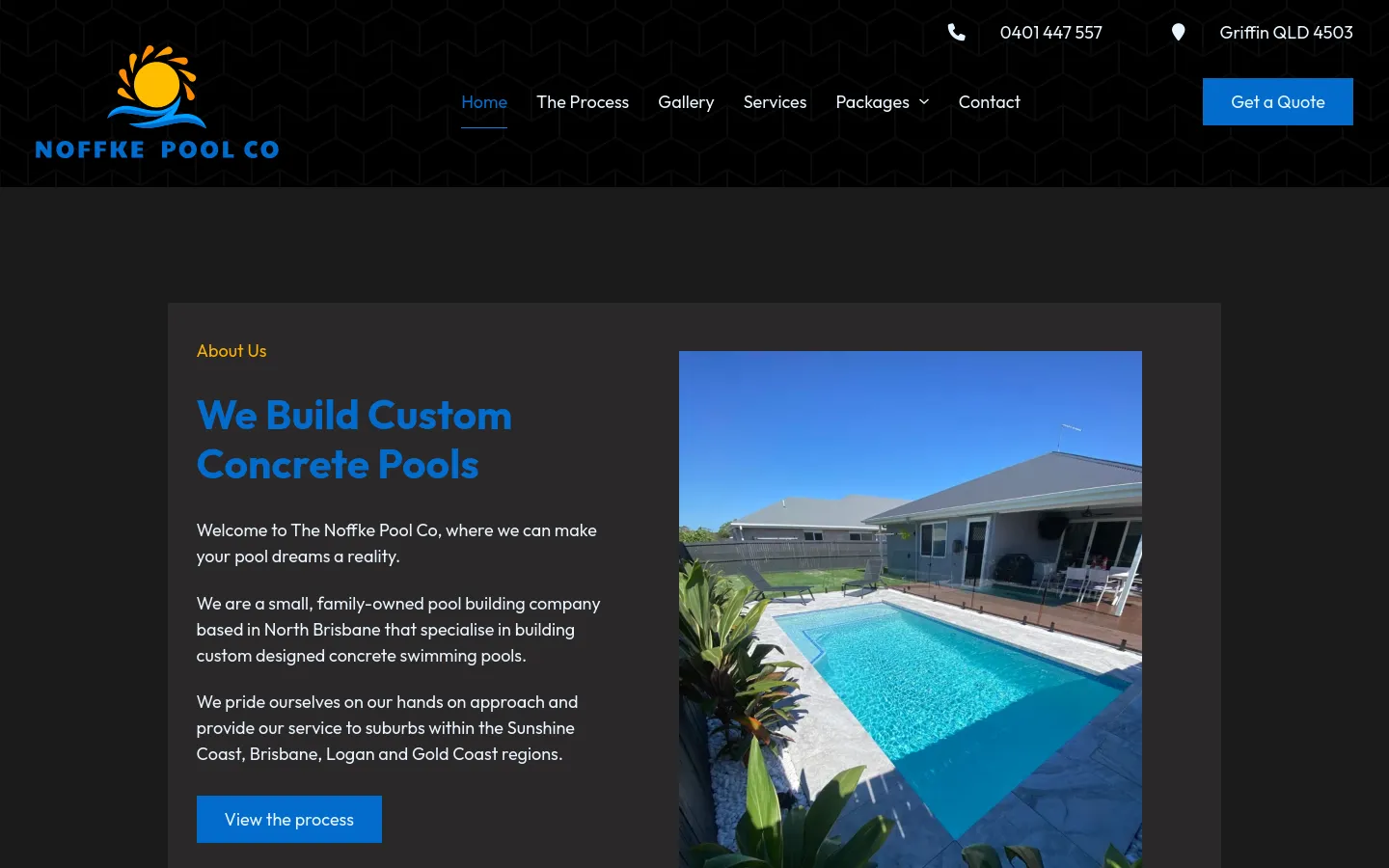 Custom concrete pool by Noffke Pool Co