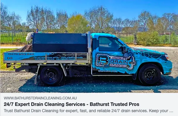 Bathurst Drain Cleaning truck parked outdoors.