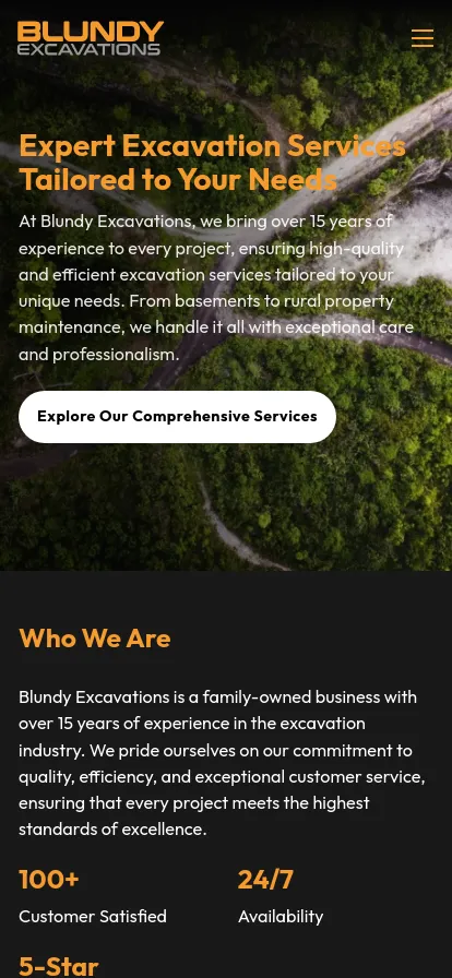 Excavation services tailored to your needs, Blundy Excavations.
