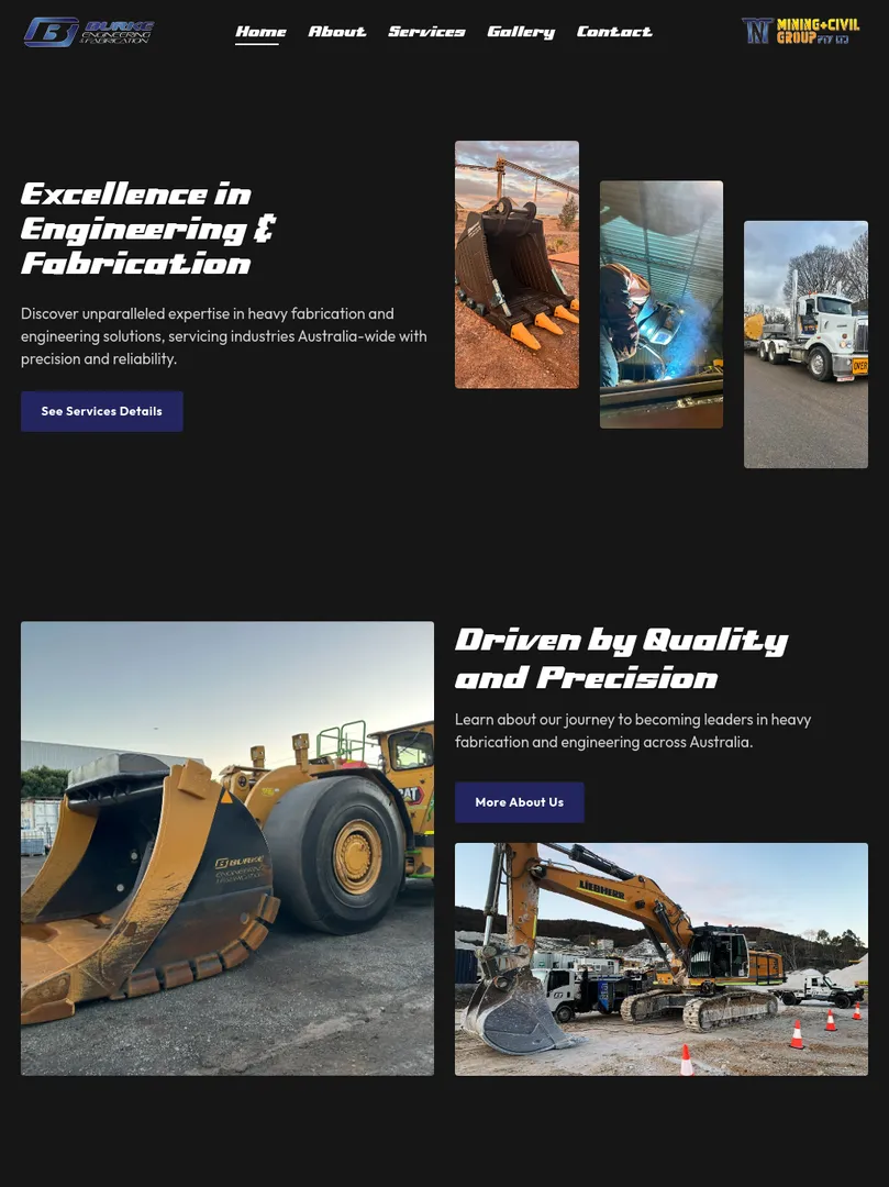 Heavy machinery engineering and fabrication services in Australia