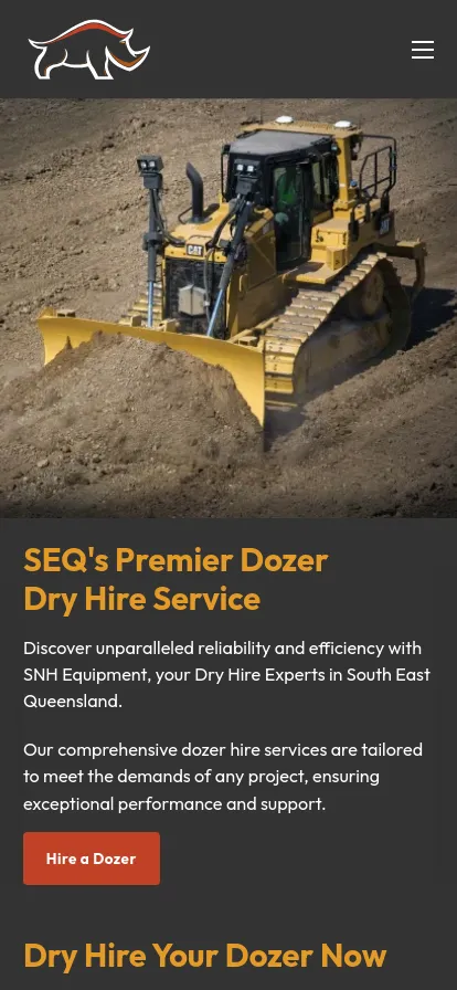 Yellow bulldozer on dirt, SEQ dry hire service.