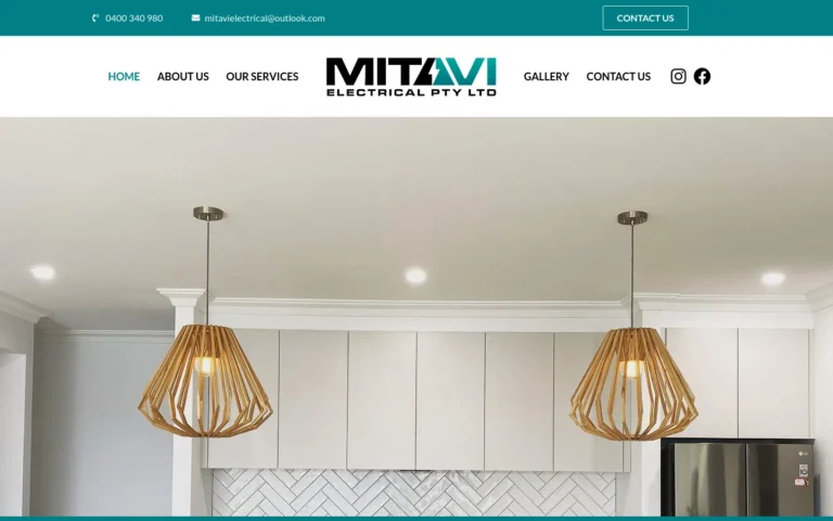 Modern kitchen with stylish pendant lights