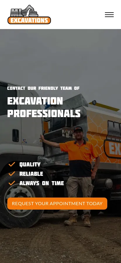 Excavation services: quality, reliable, on-time professionals.