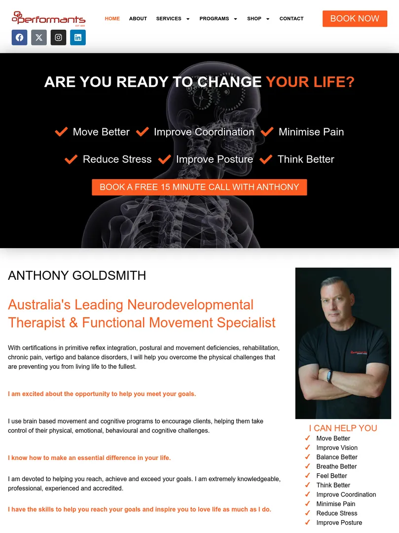 Neurodevelopmental therapist offering movement and rehabilitation services.