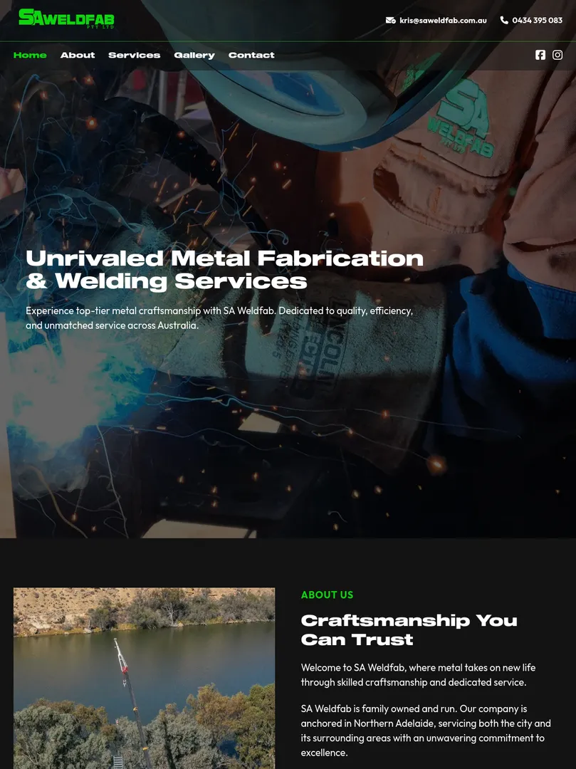 Metal fabrication and welding services at SA Weldfab.