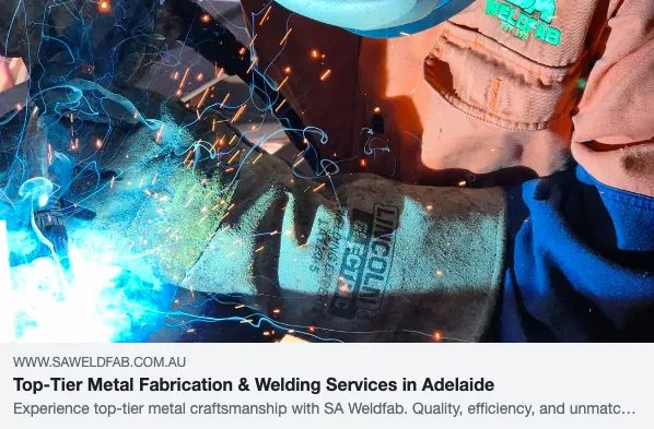 Welding sparks during metal fabrication process.