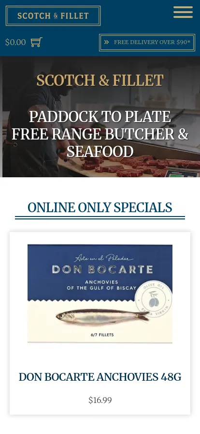 Scotch & Fillet online specials featuring Don Bocarte anchovies.
