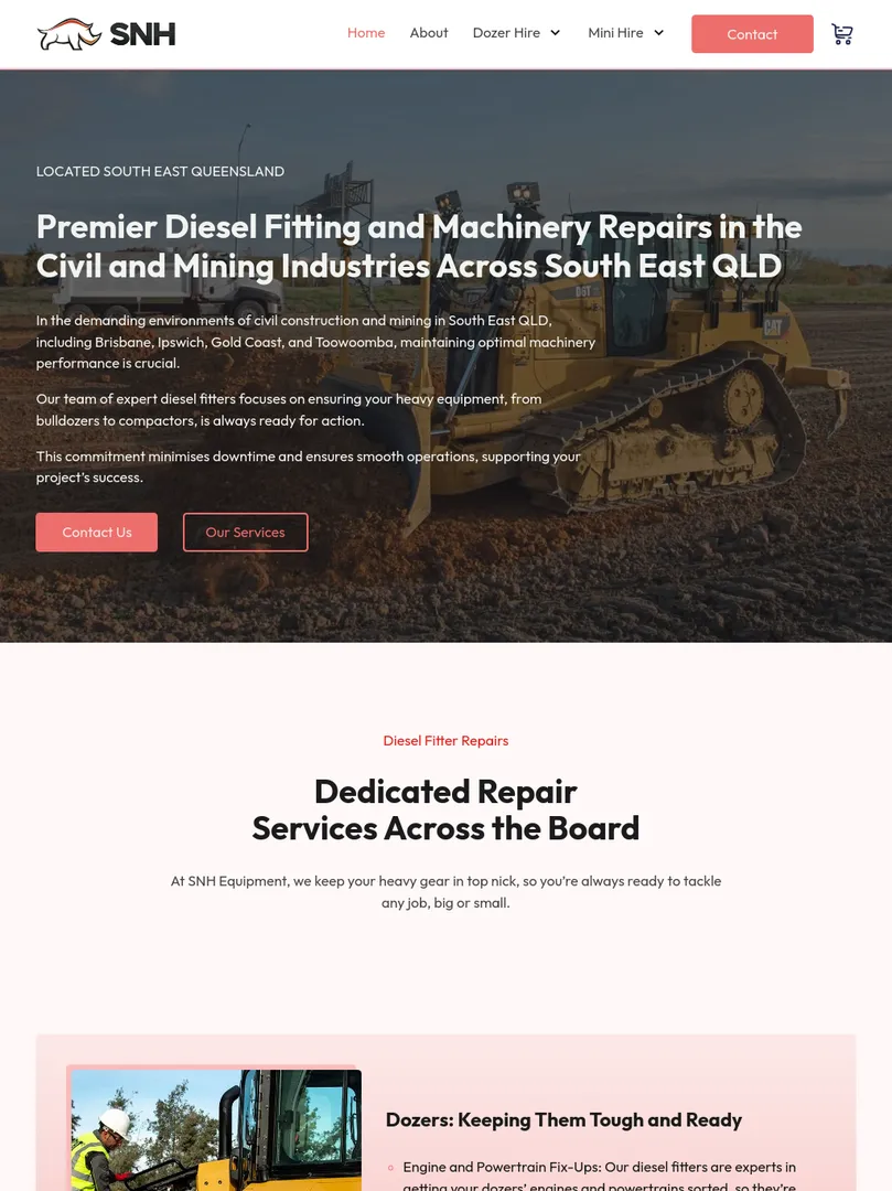 Diesel machinery repairs in South East Queensland.