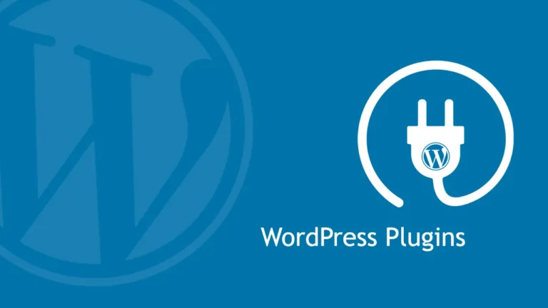 WordPress plugins logo on blue background